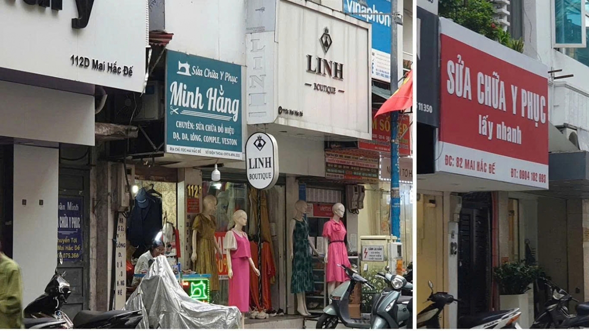 Tiệm sửa chữa y phục trên phố Hà Nội